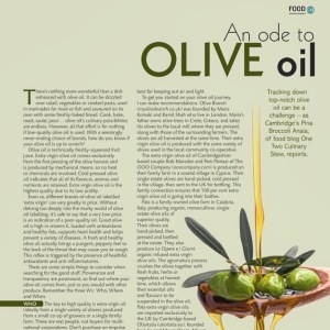 Cambridge Magazine May 2016 Olive Oil
